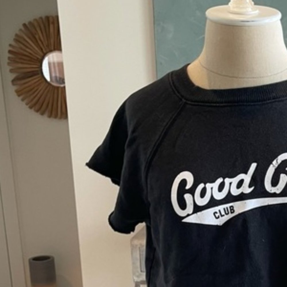 Forever 21 “Good Girls Club” Vintage 80’s Style Sweatshirt Material B&W Small